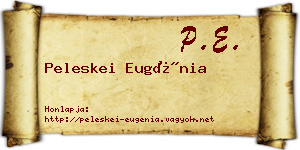 Peleskei Eugénia névjegykártya